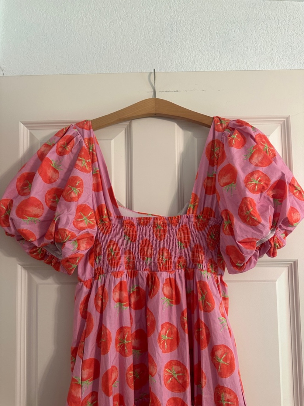 Show Me Your Mumu Spicy Tomato Midi Dress Puff Sleeve Size XL - Limited Edition - Picture 8 of 9